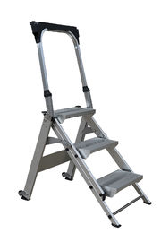 3 Steps Safety Aluminum Step Stool Ladder with Handle and Tool Tray