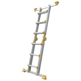 Portable  Aluminium Step Ladder PP Feet 4x3 Collapsible Extension Ladder
