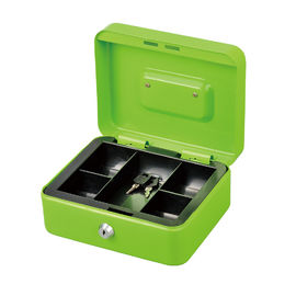 Mini Colored Saving Money Storage Safes , Small Metal Cash Box With Key Lock