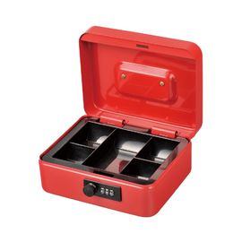 Colored Metal Cash Box Coin Storage Safe Security Box Holder Suitcase With Combination Lock