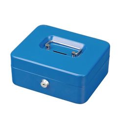 Lockable Coin Money Storage Safe Security Box Holder Suitcase With Lock Key 8 Compartments