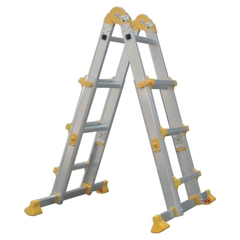 3 Steps Foldable Aluminum Ladder Corrosion Resistant 4x3  Long Life Span
