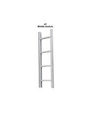 Anti Slip Aluminum Fire Escape Ladder Middle Module Fire Rescue Use