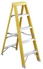 Household  Fiberglass Step Ladder   2x5  Steps  With Hand Work Tray